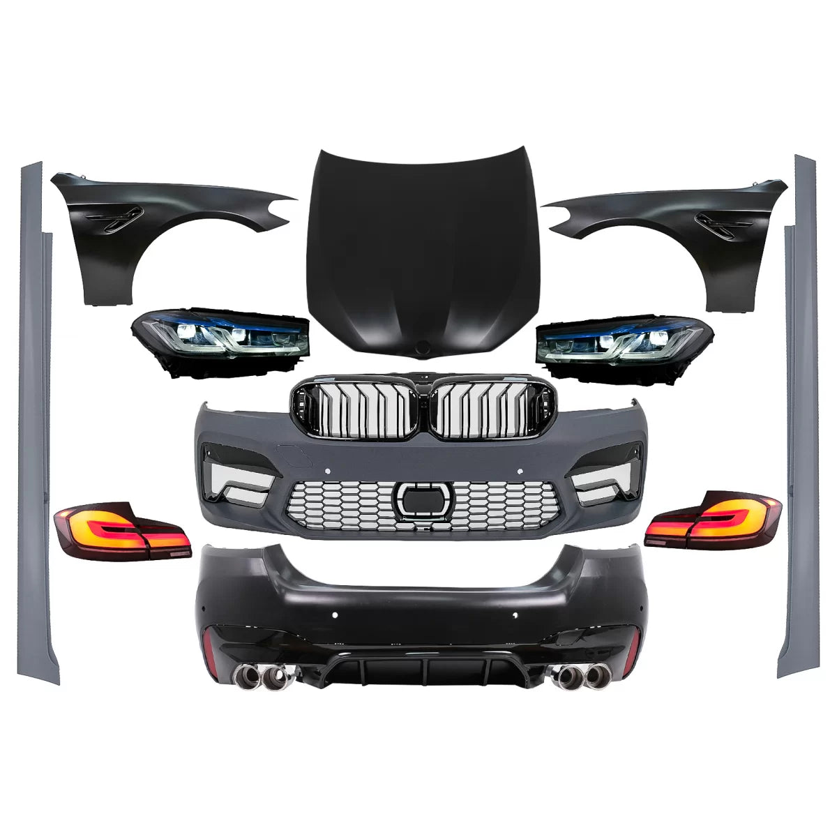 Body Kit Completo Conversione Design M5 per BMW Serie 5 F10 2010-2017 Guida