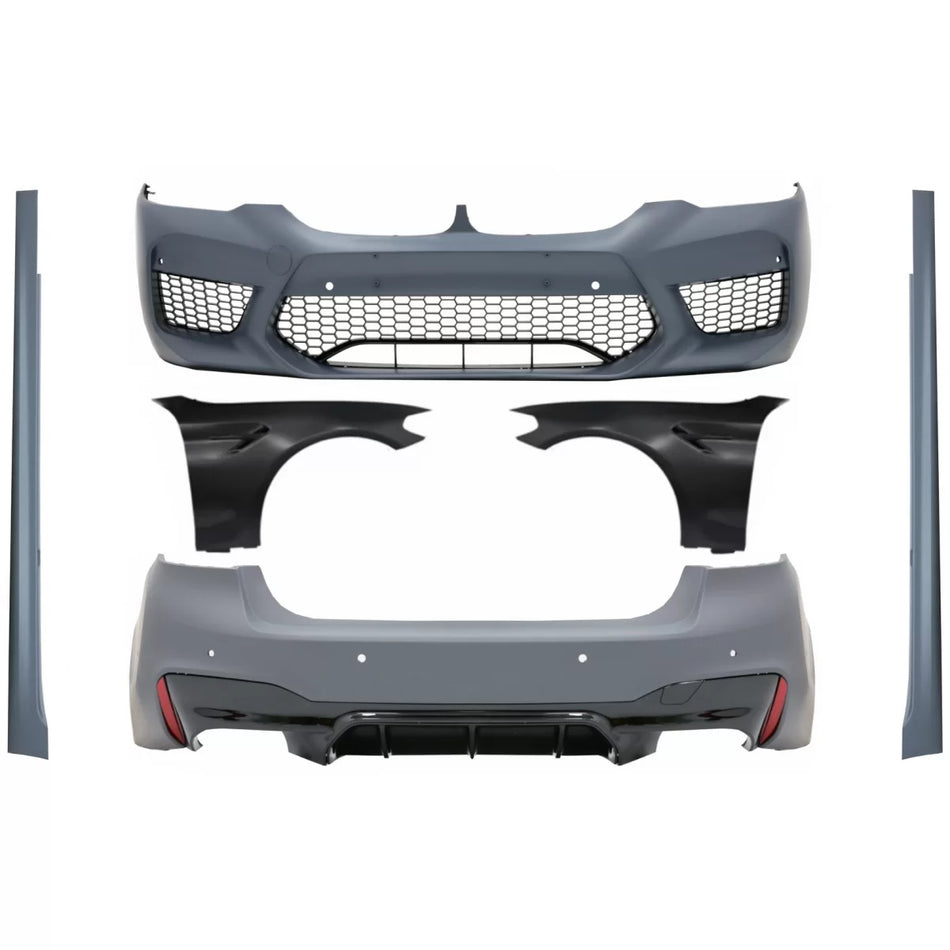 Body Kit Completo con Parafanghi Anteriori Neri M5 Design per BMW Serie 5 G30