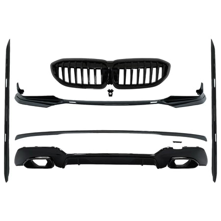 Kit Completo Estensioni Paraurti Posteriori Nero M340I per BMW Serie 3 G20