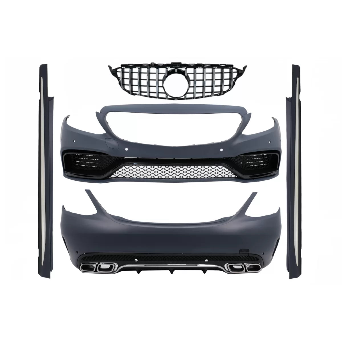 Body Kit Completo con Griglia Anteriore per Mercedes Classe C W205 2014-2018