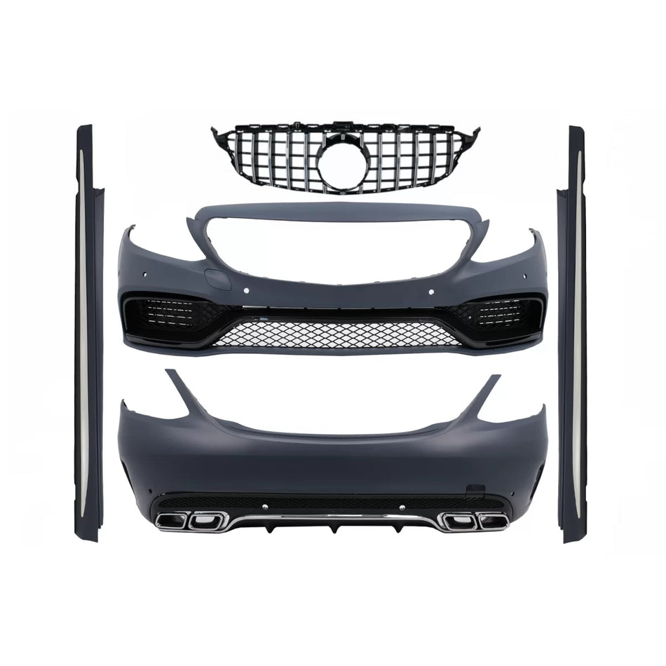 Body Kit Completo con Griglia Anteriore per Mercedes Classe C W205 2014-2018