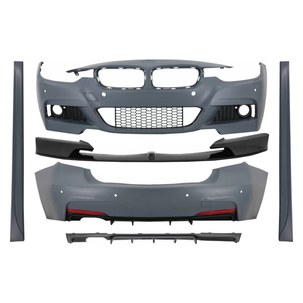 Kit Carrozzeria Completo con Spoiler Anteriore e Diffusore Carbonio per BMW