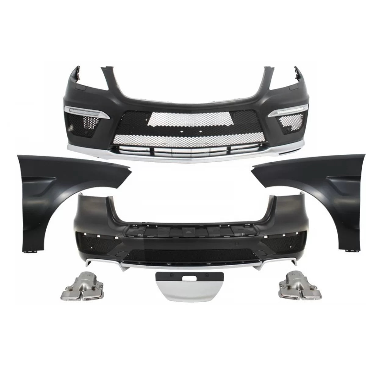 Kit Carrozzeria Completo Paraurti Laterali Minigonne per Mercedes Ml-class W166
