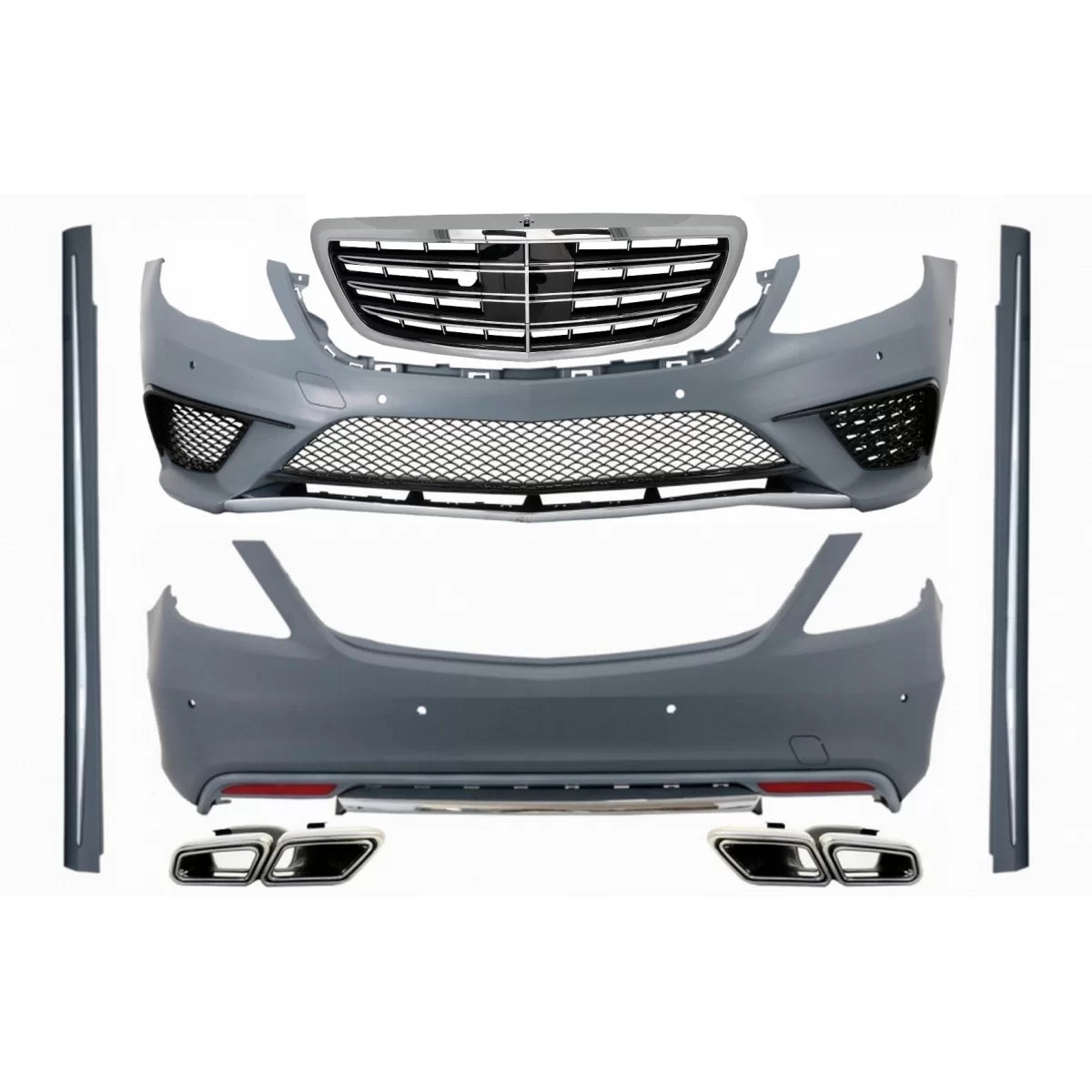 Kit Carrozzeria Completo Paraurti S63 Design Anteriore Posteriore Mercedes