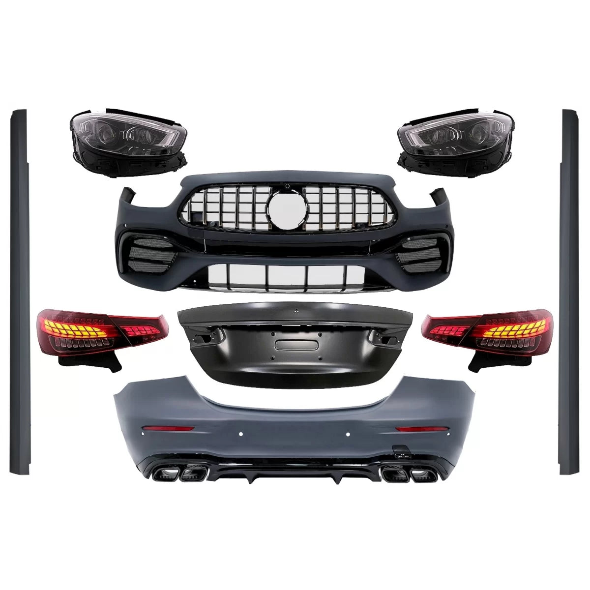 Kit Paraurti Completo Anteriore e Posteriore per Mercedes Classe E W213