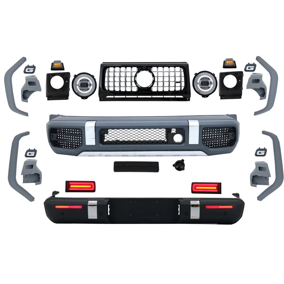 Kit Completo Paraurti Sportivi per Mercedes Classe G W463 2008-2017 Xenon