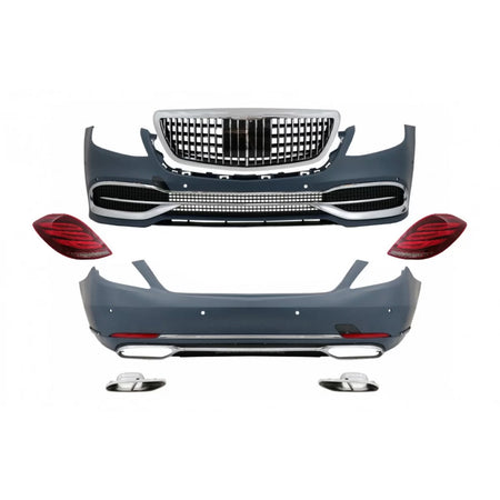Kit Paraurti Anteriore con Fanali Posteriori LED Sequenziali Mercedes Classe S