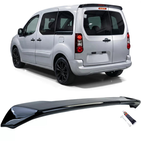 Spoiler Tetto Posteriore Nero Lucido per Peugeot Partner Citroen Berlingo