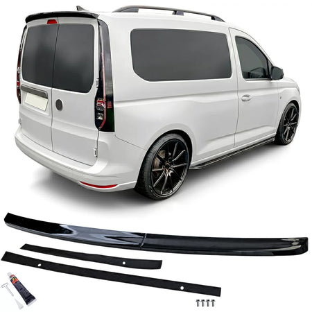 Spoiler Posteriore Sportivo Nero Lucido per Volkswagen Caddy V dal 2021