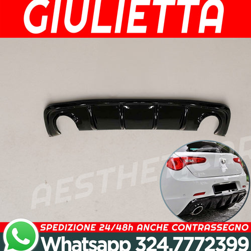 Alfa Romeo Giulietta Diffusore Dam Lucido Doppio Scarico *SPORT Look* ABS Spoiler Posteriore