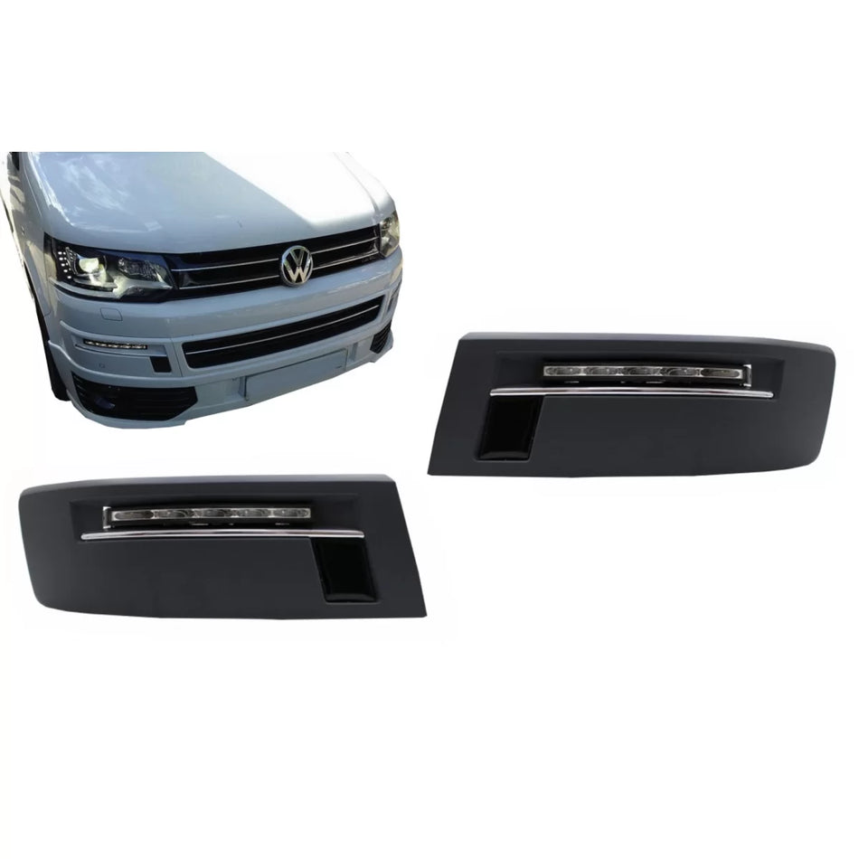 Luci Diurne LED Anteriori per Volkswagen Transporter T5.1 Facelift 2010-2015