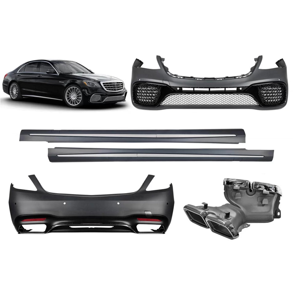 Paraurti Anteriore a Design S65 per Mercedes Classe S W222 2017-2020 Lunga