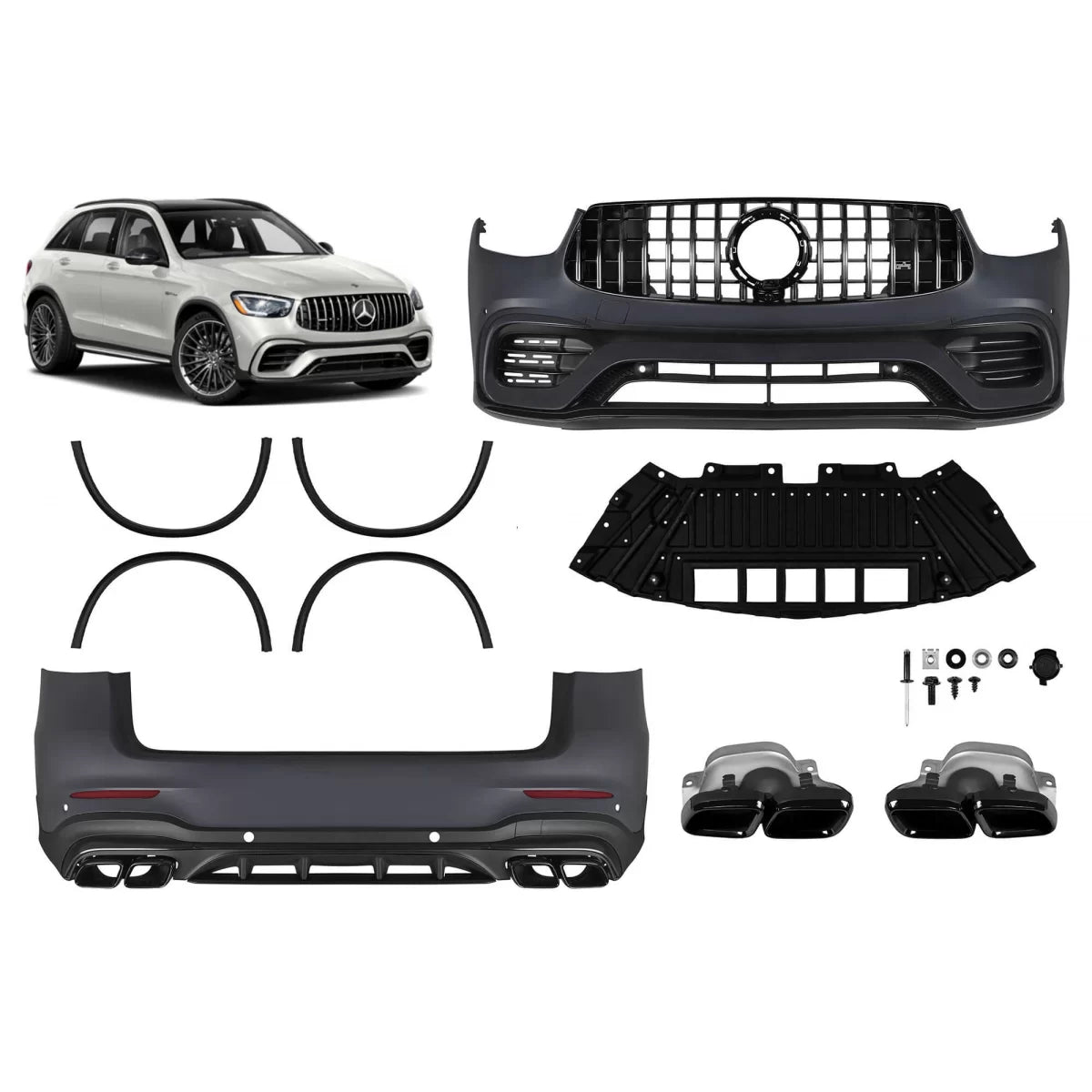 Paraurti Sportivo a Design Type 63 per Mercedes GLC SUV X253 dal 2020