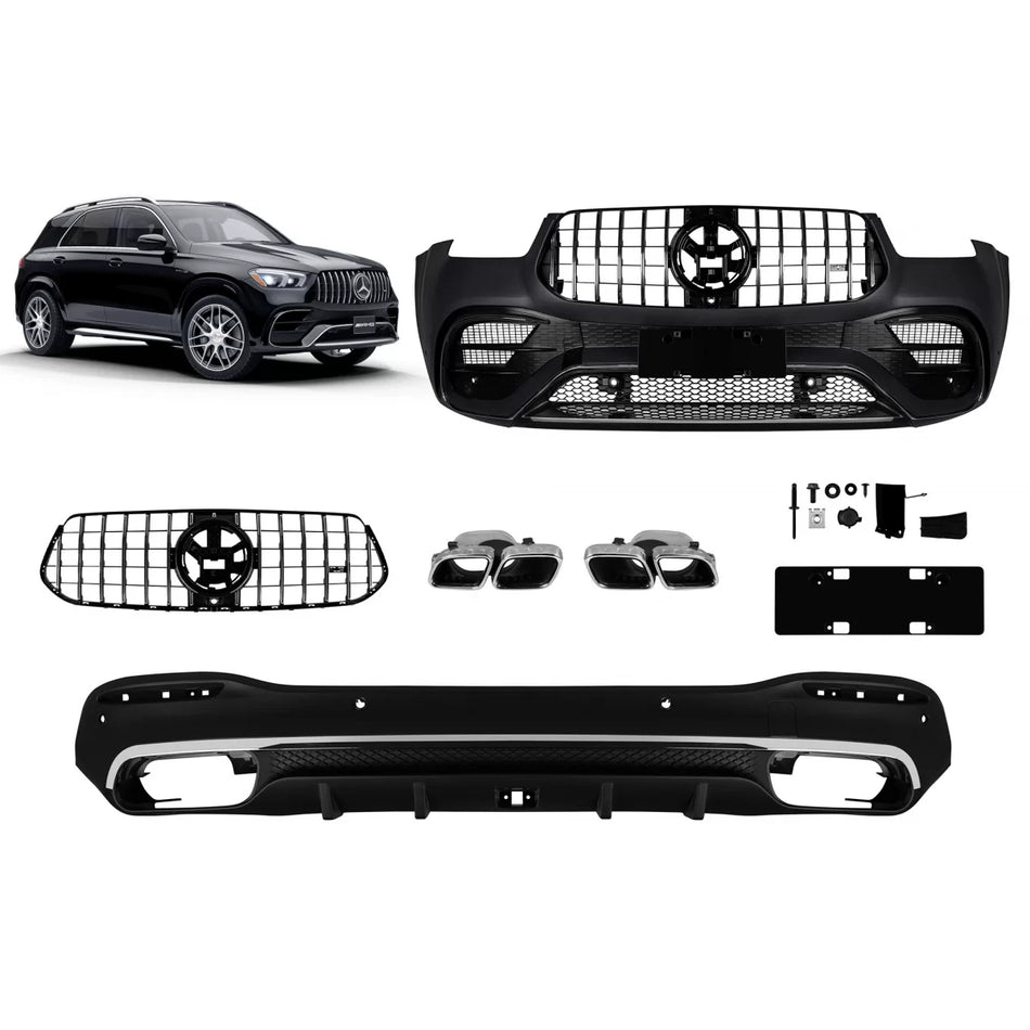 Paraurti Anteriore Sportivo Design Type 63 con Cromature Mercedes GLE W167