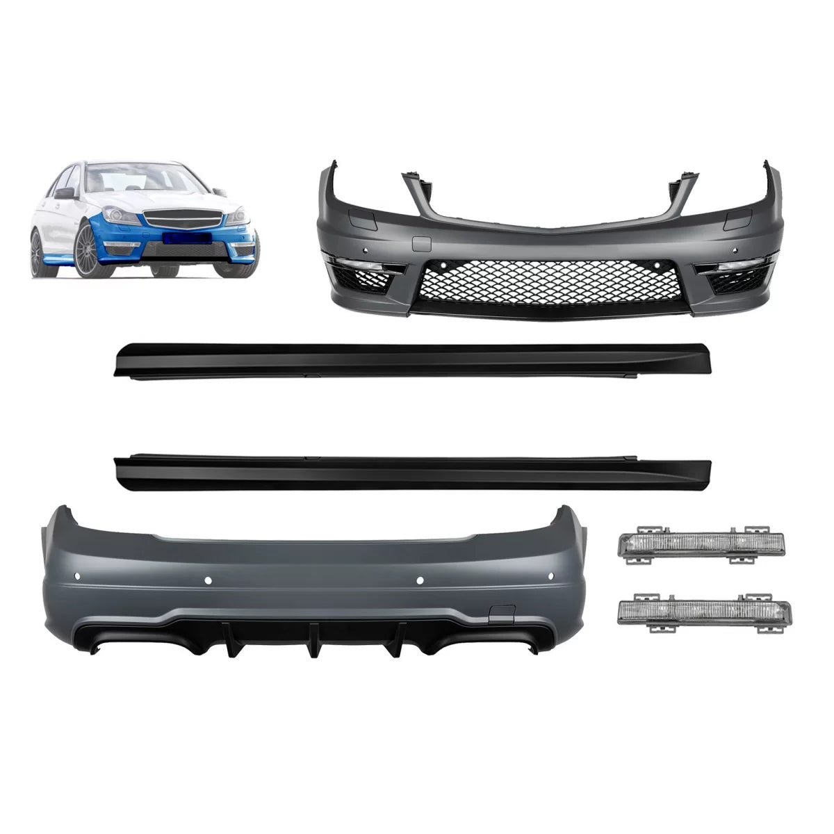 Paraurti Anteriore a Design C63 per Mercedes Classe C W204 2011-2013