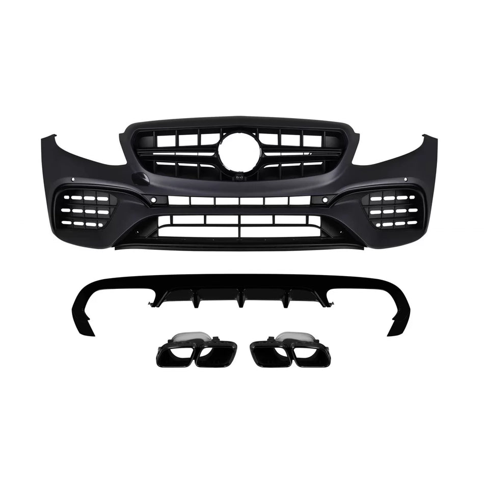 Paraurti Posteriore a Design E63 con Terminali Neri per Mercedes Classe E C238