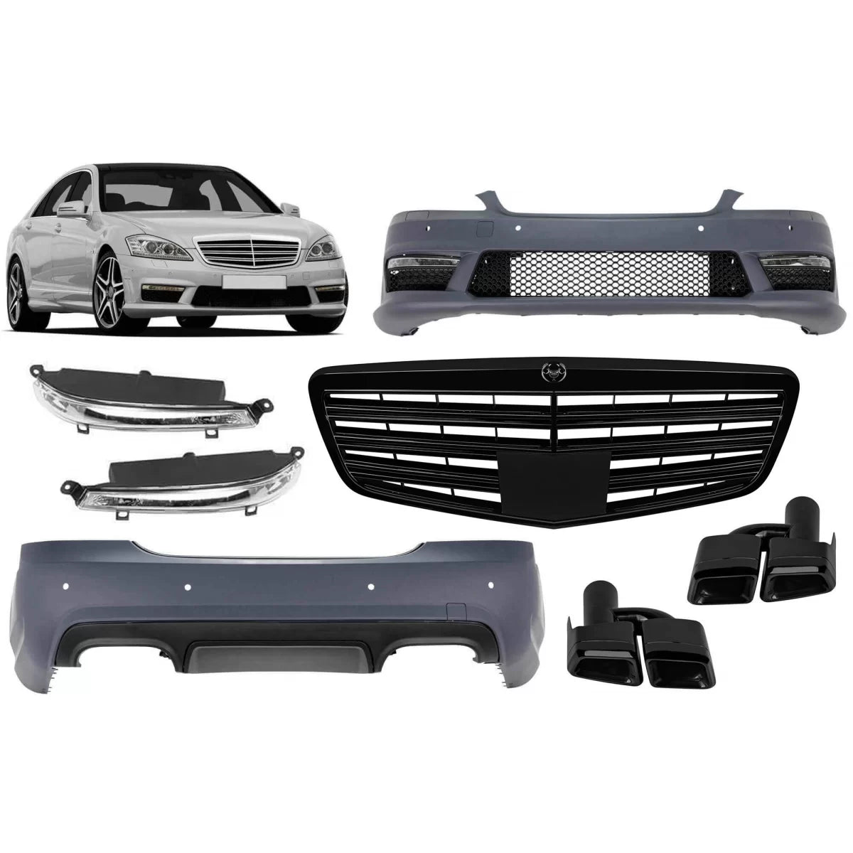 Paraurti Anteriore a Design Type S63 per Mercedes Classe S W221 2006-2013