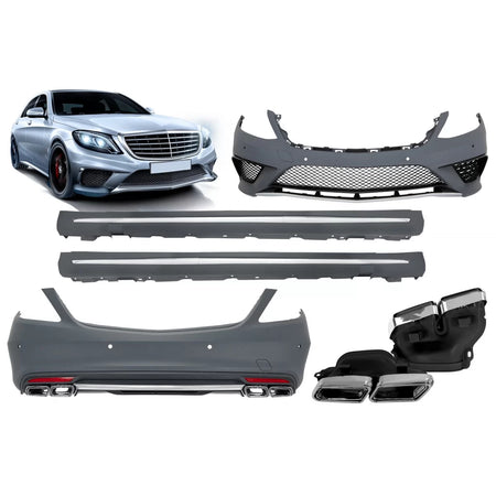 Minigonne Laterali a Design S63 per Mercedes Classe S W222 2013-2017 Lunga