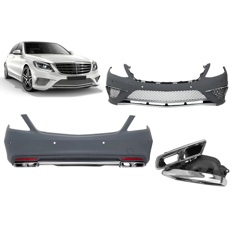 Minigonne Design Tipo S65 per Mercedes Classe S W222 2013-2017 Senza Minigonne