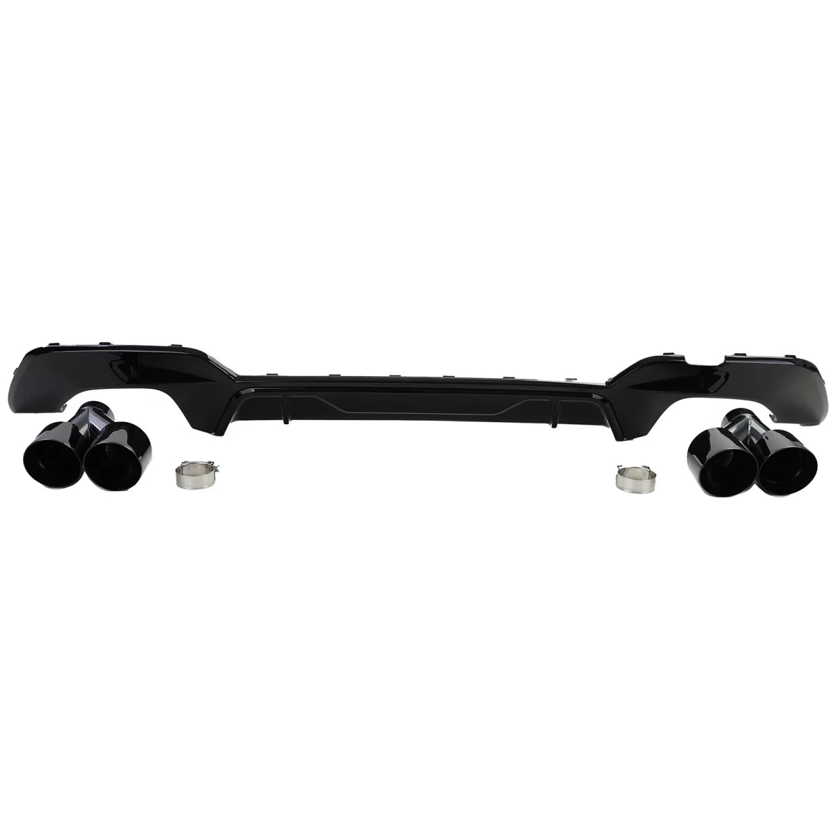Diffusore Posteriore Doppia Uscita Nero per BMW Serie 3 G20 G21 318 320