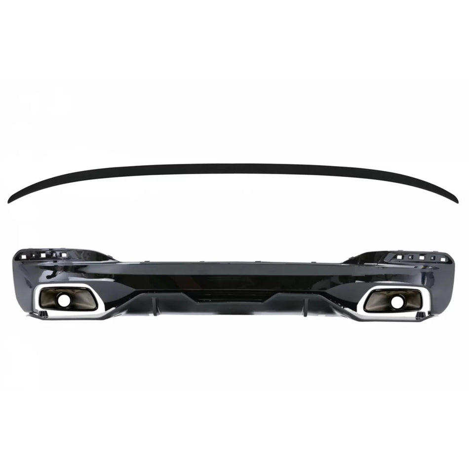 Diffusore Posteriore con Terminali Scarico e Spoiler Baule per BMW Serie 5 G30