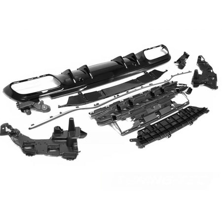 Diffusore Posteriore Argento Sport per Mercedes W205 18