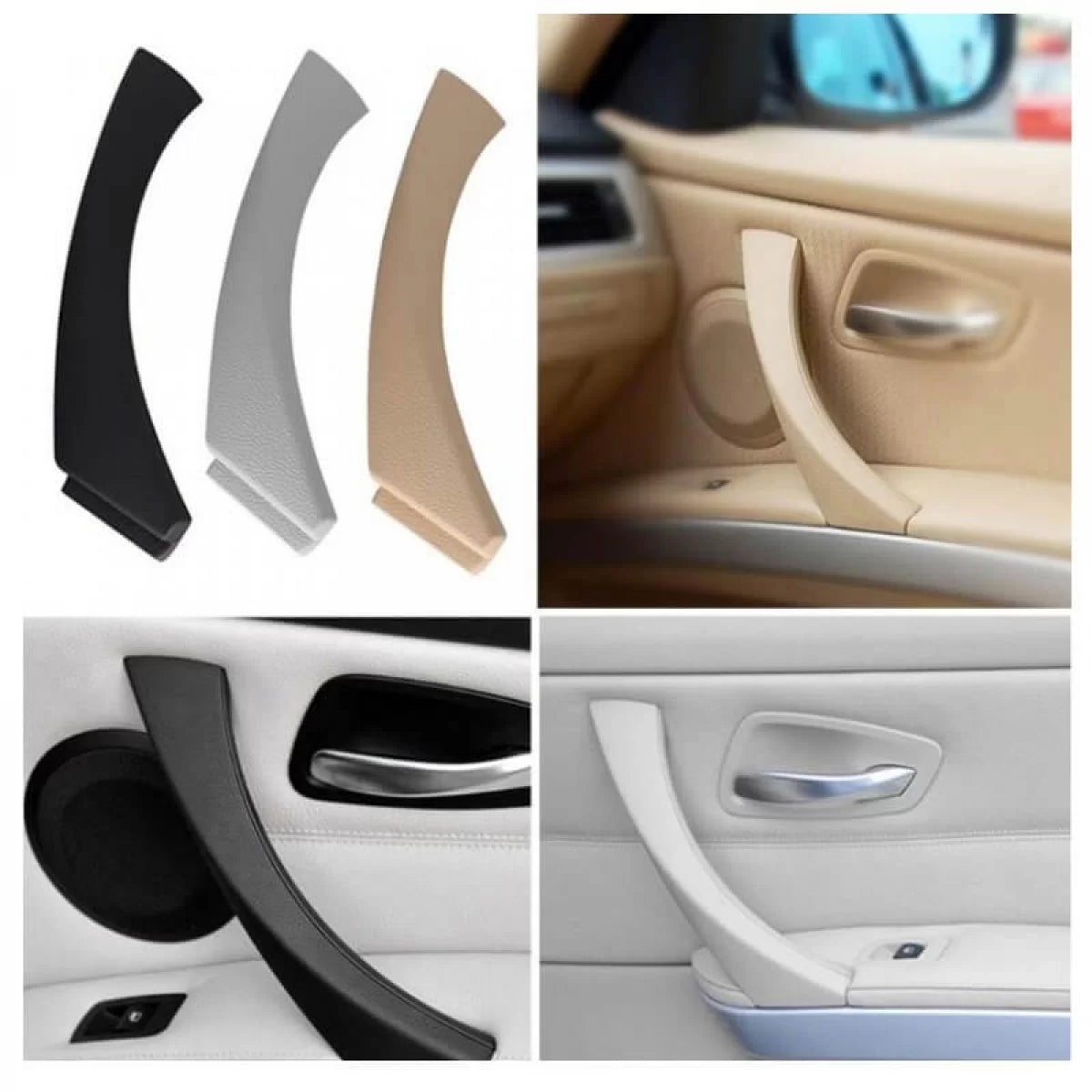 Maniglie Interne Nere Set 2 Pezzi Anteriore e Posteriore Destro BMW 3 E90 05-11