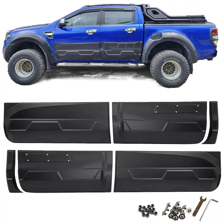 Inserti Protezione Soglia Porta Offroad Larghi per Ford Ranger T6 T7 T8 12-23