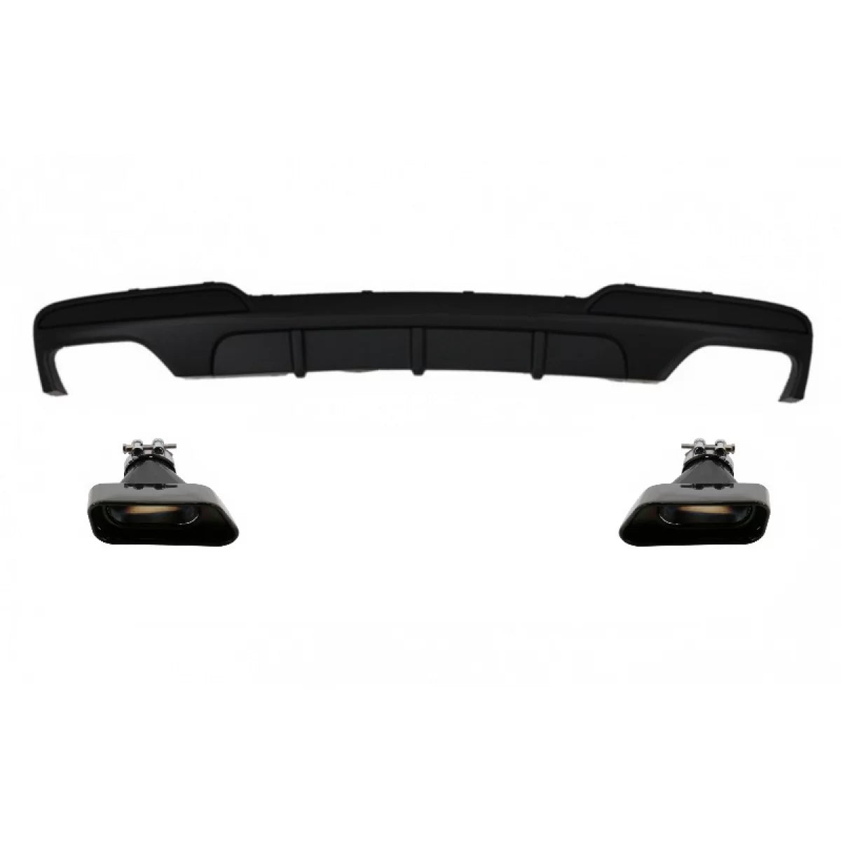 Diffusore Posteriore Doppio Uscita con Terminali Neri per BMW Serie 5 F10 F11