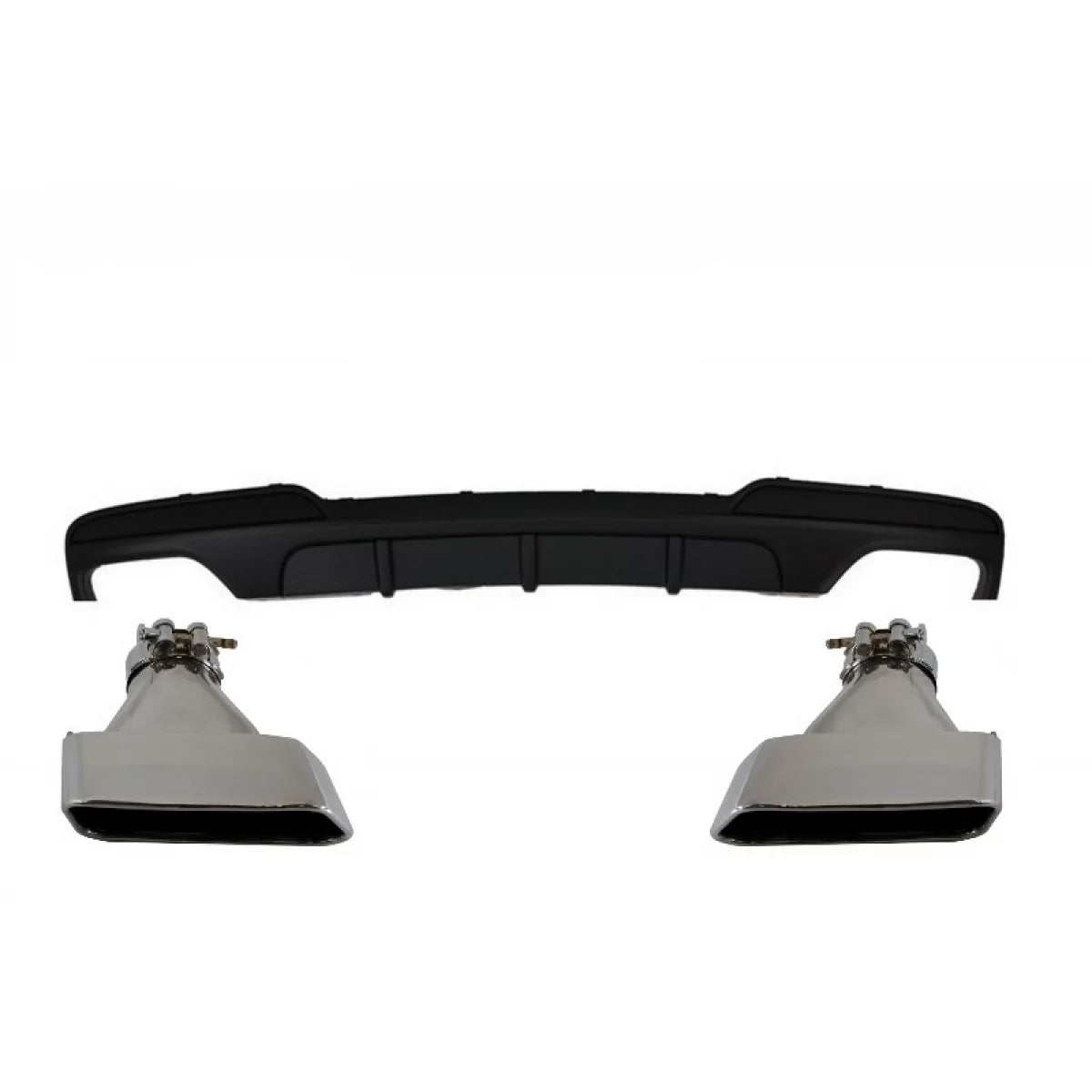 Diffusore Posteriore Doppio Uscita con Terminali Scarico per BMW Serie 5 F10