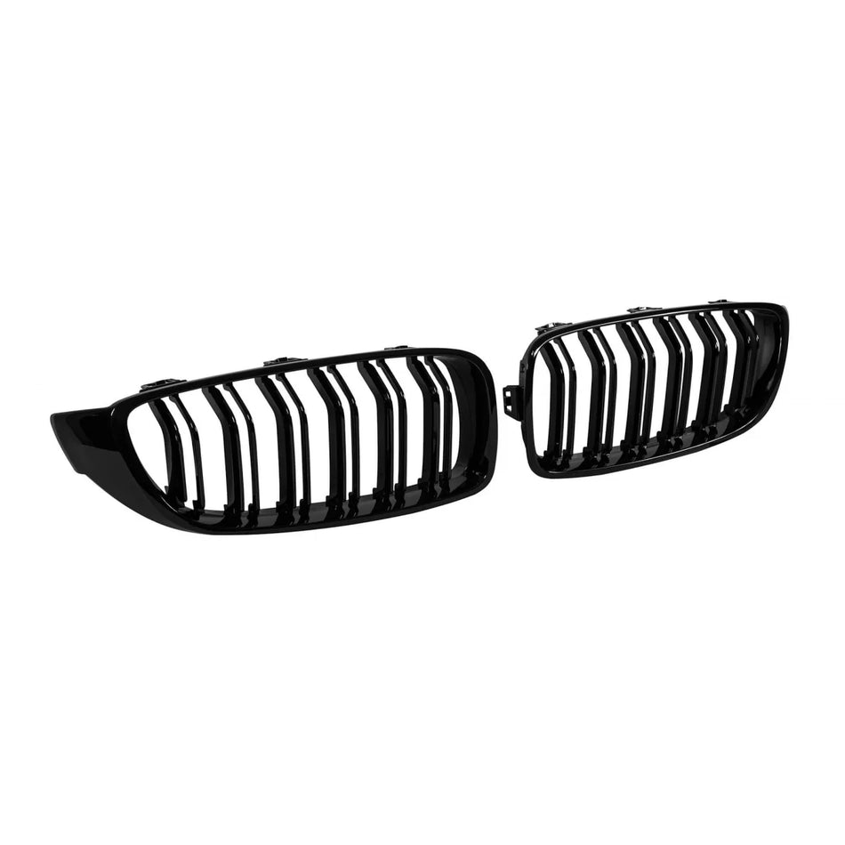 Griglia Doppia Listello Nero Lucido Anteriore per BMW Serie 4 F32 dal 2013