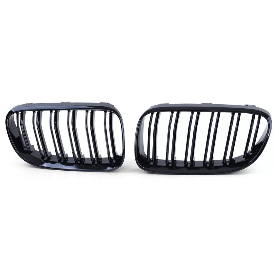 Griglia Doppia Alette Nera Lucida Anteriore per BMW Serie 3 E92 E93 2010-2013