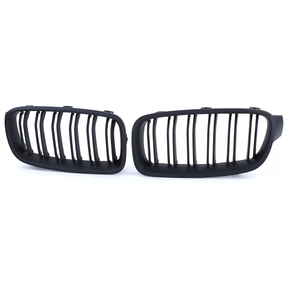 Griglia Doppia Alette Nera Lucida Anteriore per BMW Serie 3 F30 F31 2011-2019