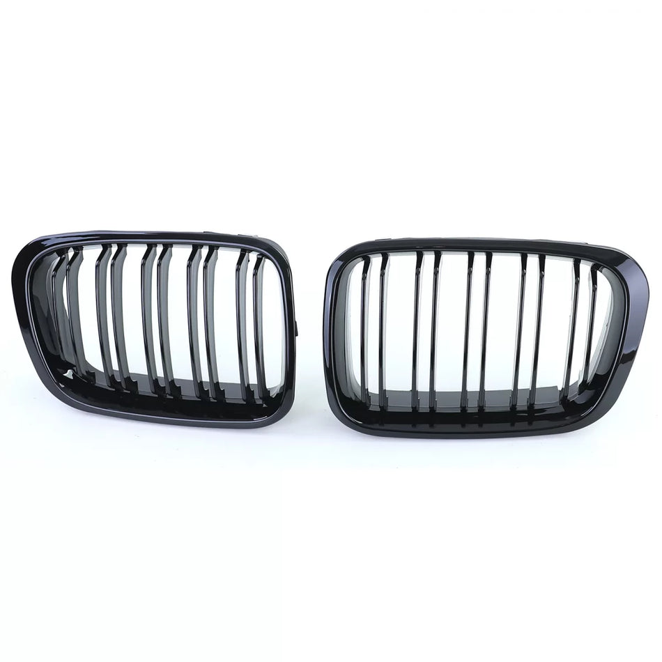 Griglia Doppia a Listelli Neri Lucidi Anteriore BMW Serie 3 E46 1998-2001