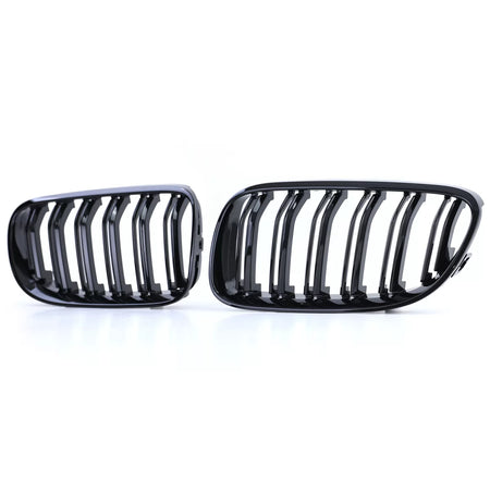 Griglia Doppia Alette Nera Lucida Anteriore per BMW Serie 3 E92 E93 2010-2013