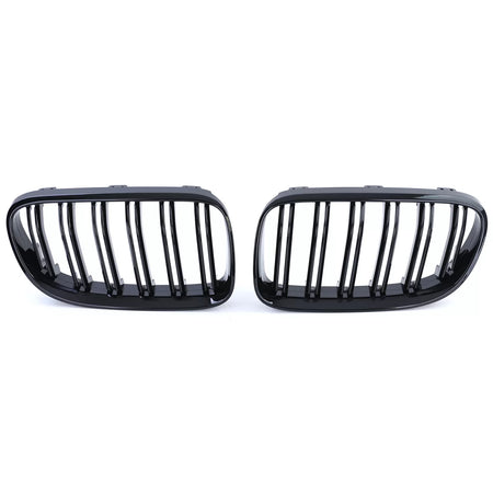 Griglia Doppia Alette Nera Lucida Anteriore per BMW Serie 3 E92 E93 2010-2013