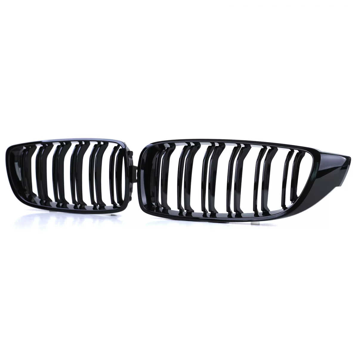 Griglia Doppia Alette Nera Lucida Anteriore per BMW Serie 4 F32 F33 F36 F82 F83