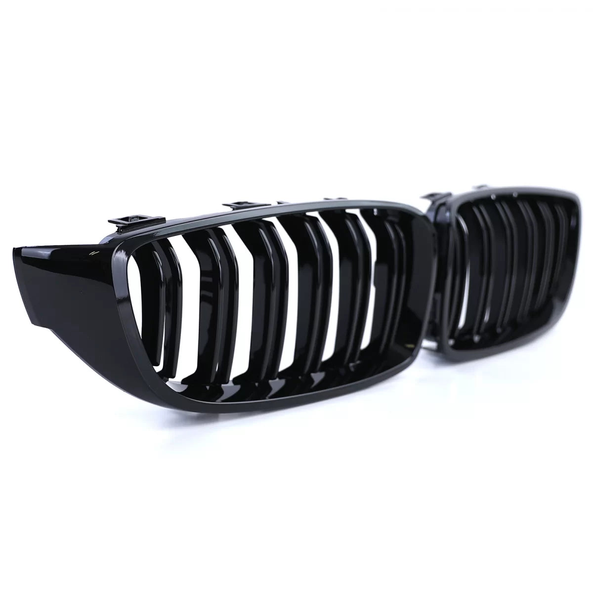 Griglia Doppia Alette Nera Lucida Anteriore per BMW Serie 4 F32 F33 F36 F82 F83