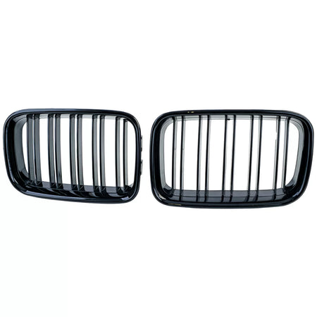 Griglia Doppia Alette Lucida Anteriore per BMW Serie 3 E36 Pre-facelift 90-96
