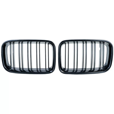 Griglia Doppia Alette Lucida Anteriore per BMW Serie 3 E36 Pre-facelift 90-96