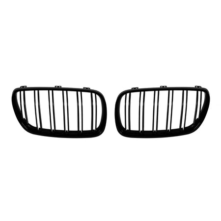 Griglia Doppia a Listelli Neri Lucidi per BMW X3 E83 2007-2010