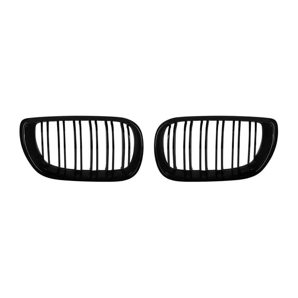 Griglia Doppia a Listelli Neri Anteriore per BMW Serie 3 E46 2001-2005