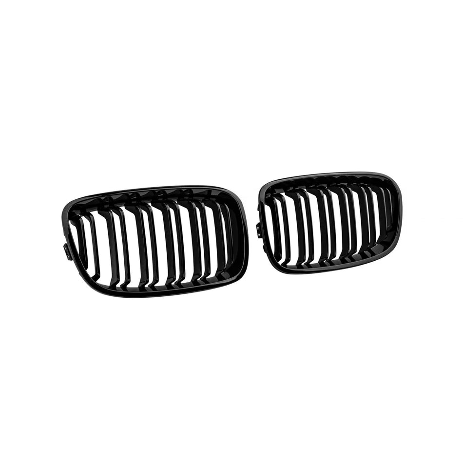 Griglia Doppia a Listelli Neri Lucidi Tipo M1 per BMW Serie 1 F20 2011-2015
