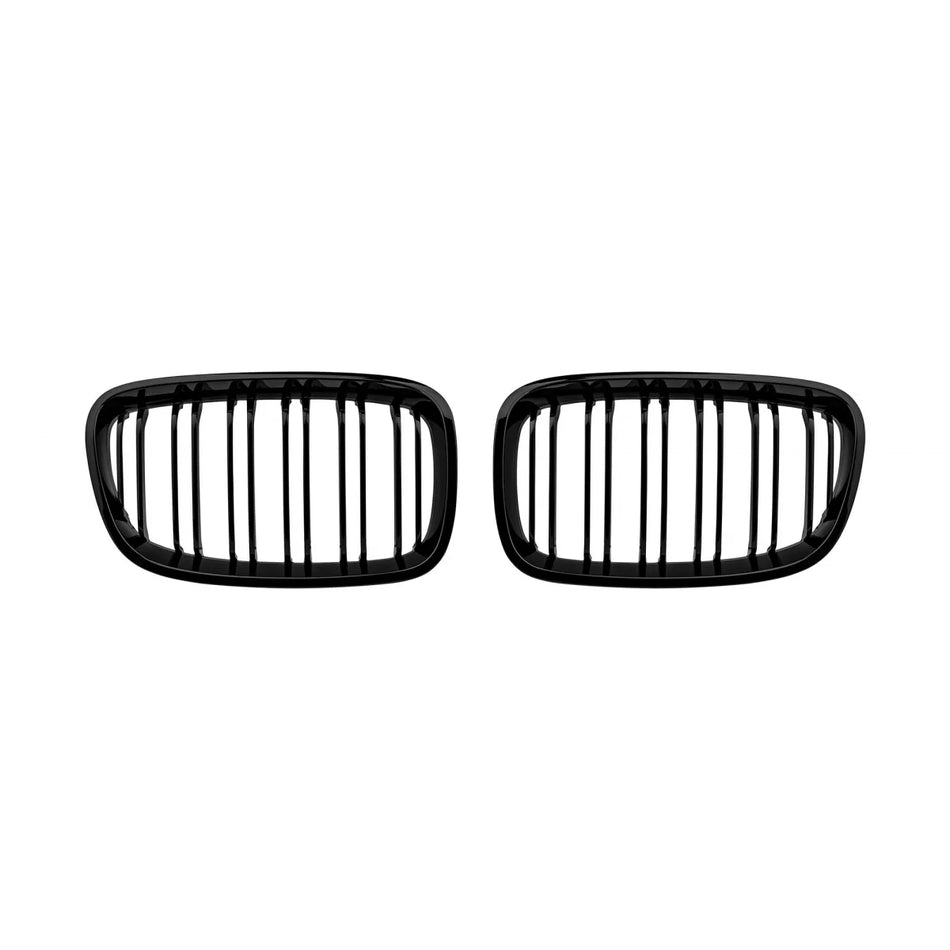 Griglia Doppia a Listelli Neri Lucidi Tipo M1 per BMW Serie 1 F20 2011-2015