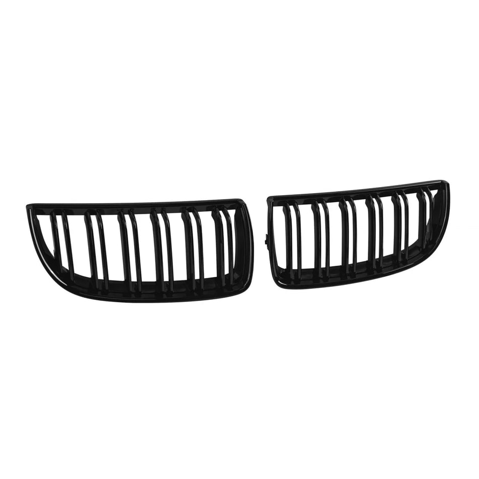 Griglia Doppia a Listelli Neri per BMW Serie 3 E90 2005-2008 Berlina e Touring