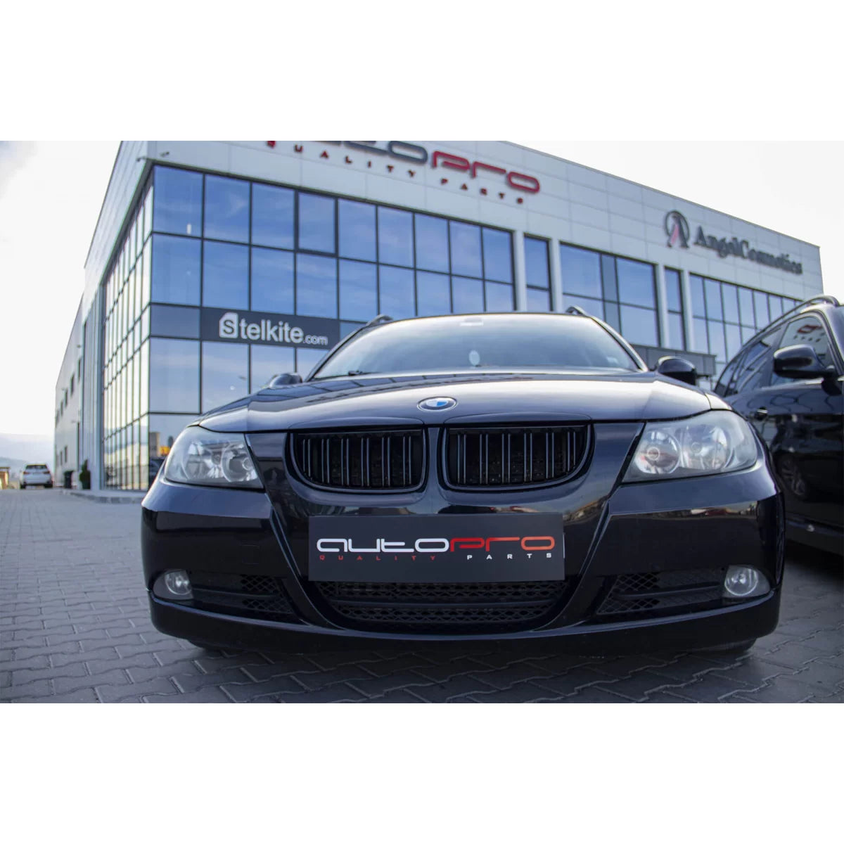 Griglia Doppia a Listelli Neri per BMW Serie 3 E90 2005-2008 Berlina e Touring