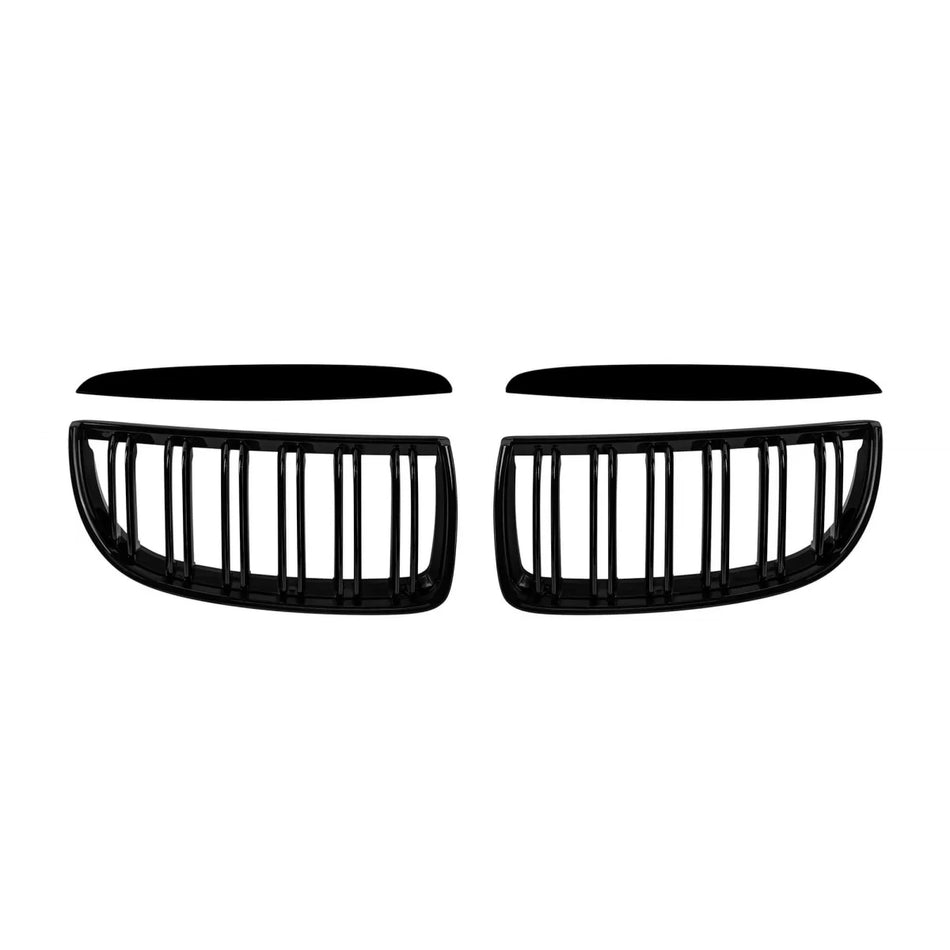 Griglia Doppia a Listelli Neri per BMW Serie 3 E90 2005-2008 Berlina e Touring