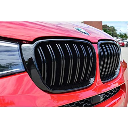 Doppia Griglia Anteriore Nera per BMW X3 F25 2014-2017 X4 F26 2014-2018