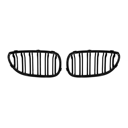 Griglie Doppie Nere Lucide con Decorazione M per BMW Serie 5 E60 2004-2010