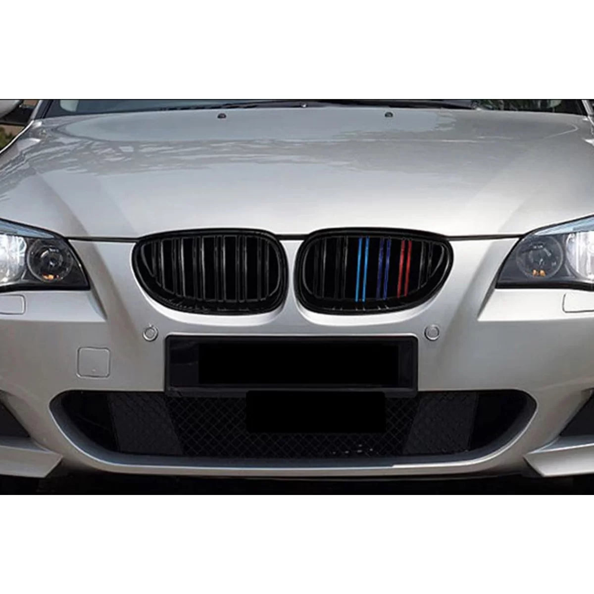 Griglie Doppie Nere Lucide con Decorazione M per BMW Serie 5 E60 2004-2010